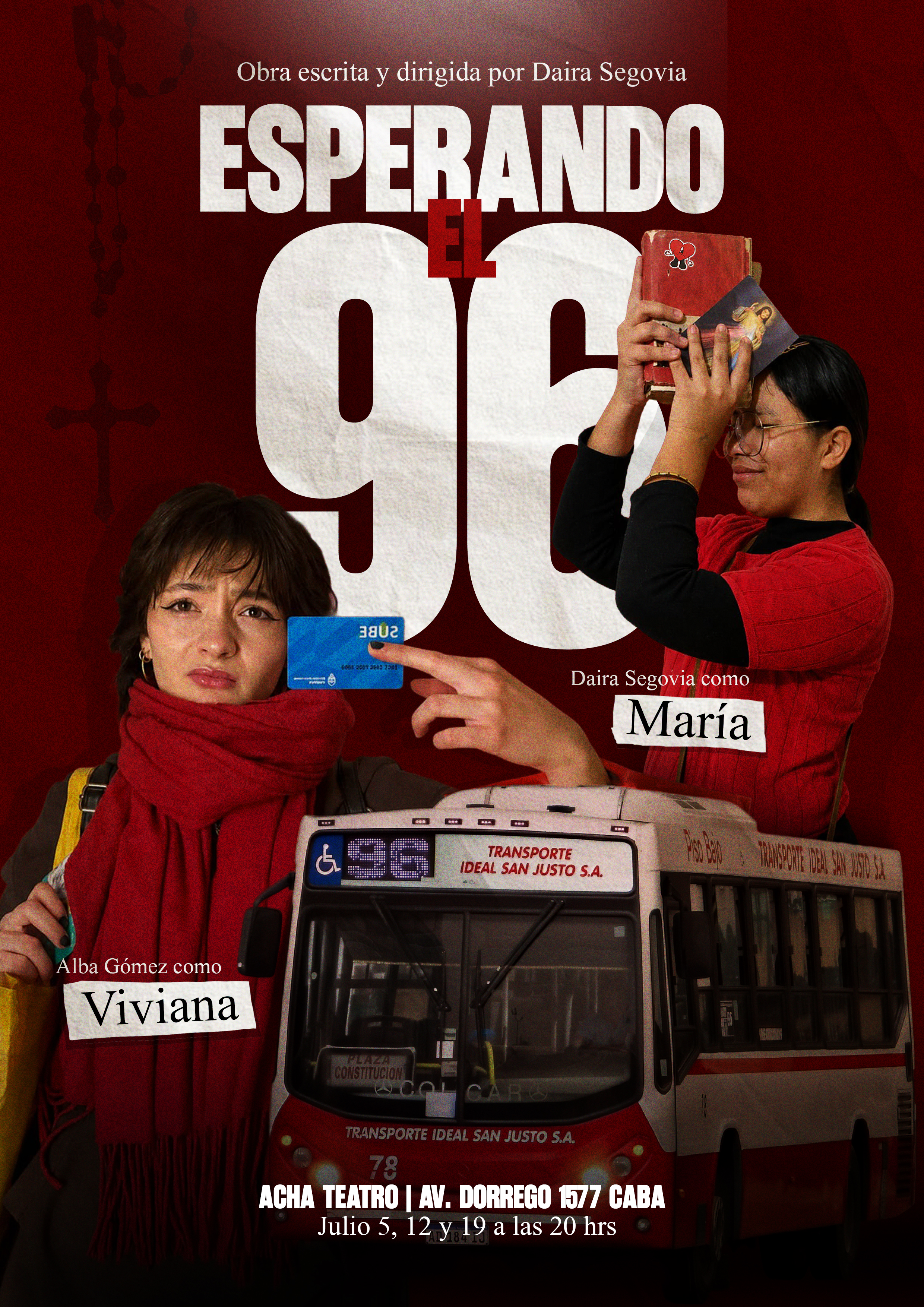 Detalle 1 de Esperando el 96: Póster Teatral
