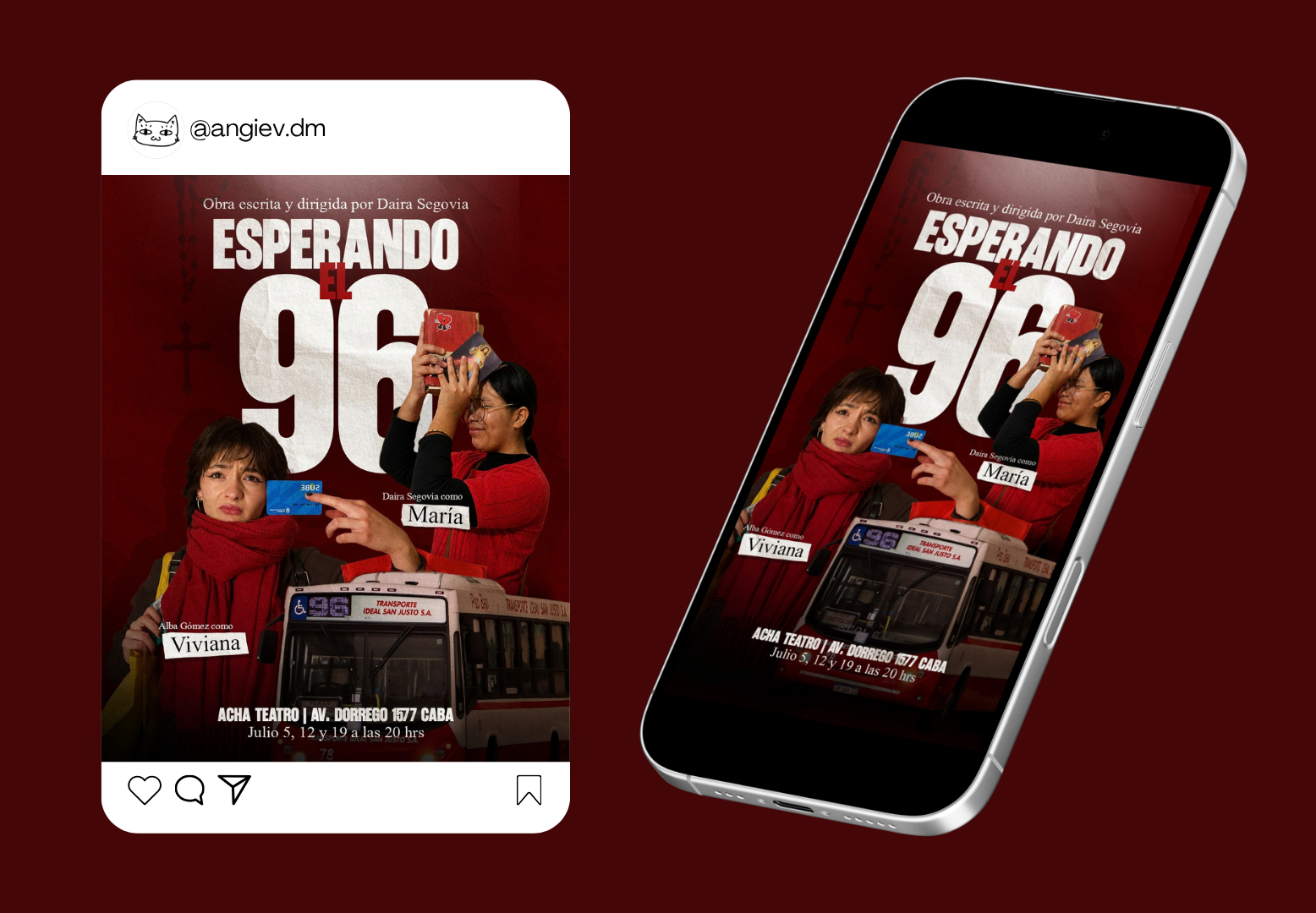 Detalle 2 de Esperando el 96: Póster Teatral